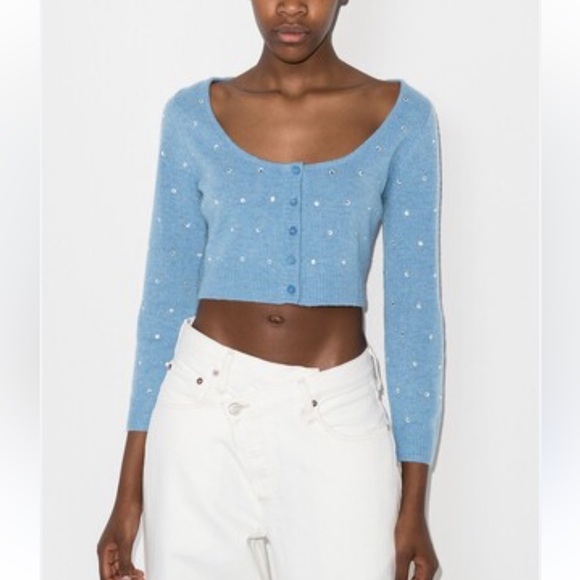 REFORMATION Nathalia Ebellished Cardigan Sz S - Picture 1 of 9